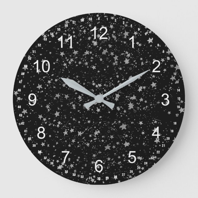 Grande Horloge Ronde Étoiles d'argent (Recto)