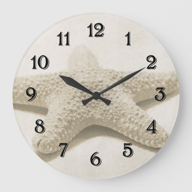 Grande Horloge Ronde Étoiles de mer (Recto)