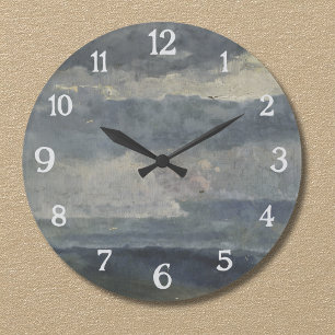 Grande Horloge Ronde Étude à l'huile de nuages – Ciel atmosphérique cla