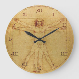 Grande Horloge Ronde Étude d'anatomie de Leonardo da Vinci de corps