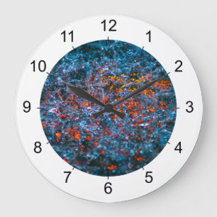 Grande Horloge Ronde Étude En Aquarelle - Orange