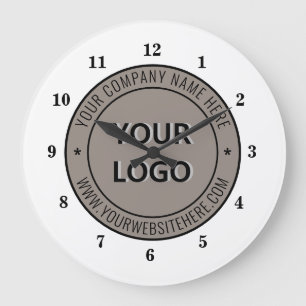 Grande Horloge Ronde Exemple de texte de logo d'entreprise commerciale