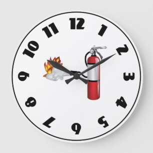 Grande Horloge Ronde Extincteur de feu éteignant l'horloge d'incendie
