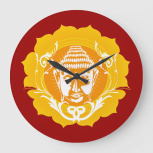 Grande Horloge Ronde Face de Bouddha