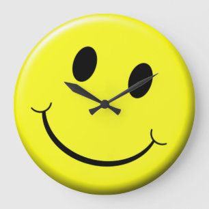 Grande Horloge Ronde Face d'Emoji-ish