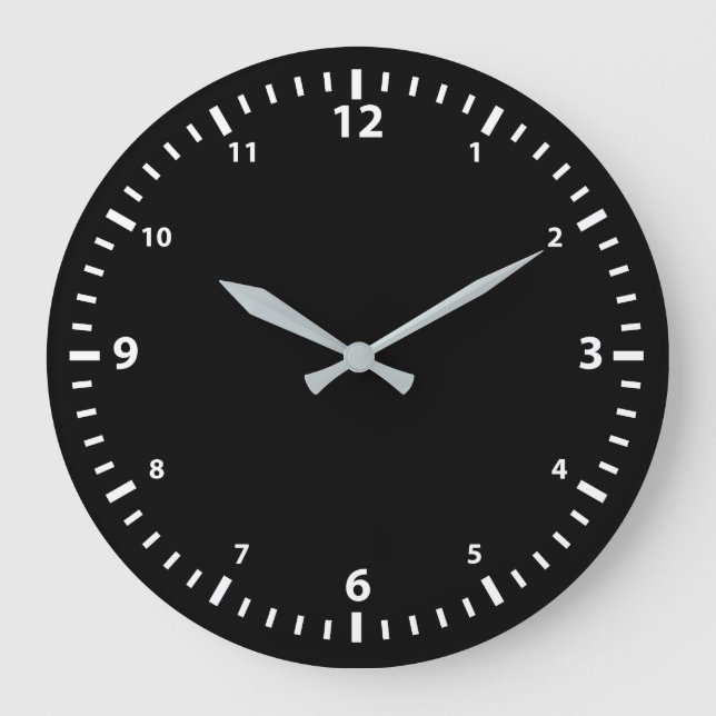 Grande Horloge Ronde Face d'horloge numérique blanche (Recto)