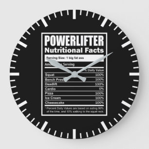 Grande Horloge Ronde Facteurs nutritionnels de Powerlifter, Powerlifter