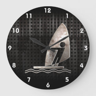 Grande Horloge Ronde Faire de la planche à voile ; Cool