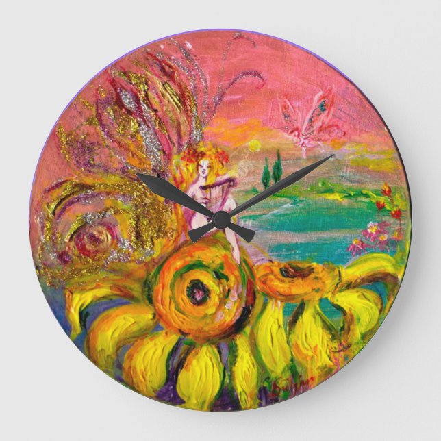 GRANDE HORLOGE RONDE FAIRY OF THE SUNFLOWERS (Recto)