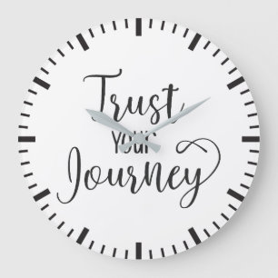 Grande Horloge Ronde Faites confiance à votre voyage - Réussite
