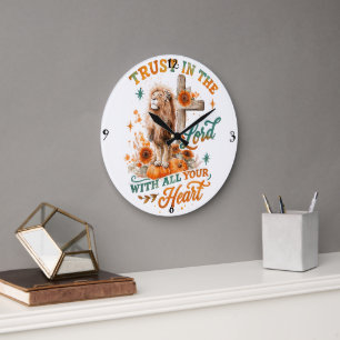 Grande Horloge Ronde Faites Confiance Au Seigneur...