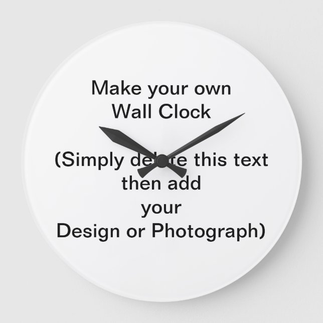Grande Horloge Ronde Faites votre propre (Recto)