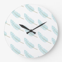 Falling Blue Feather Motif Moderne