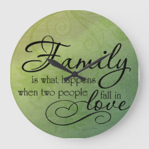 Grande Horloge Ronde Famille et amour