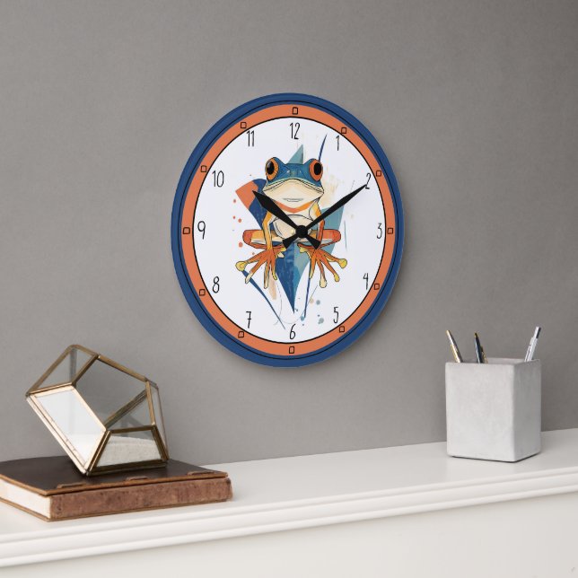 Grande Horloge Ronde Fantastic Frog Art (Bureau)