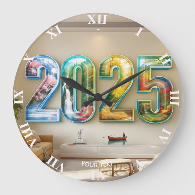 Grande Horloge Ronde Fantasy Cute  2025 Four Numbers (Recto)