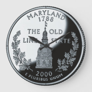 Grande Horloge Ronde Faux Maryland State Quarter Clock
