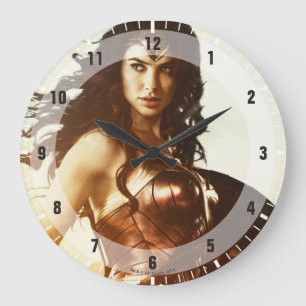 Grande Horloge Ronde Femme au coucher du soleil