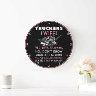 Grande Horloge Ronde Femme de camionnette Amusante Questions et réponse