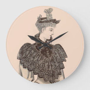 Grande Horloge Ronde Femme victorienne 1897