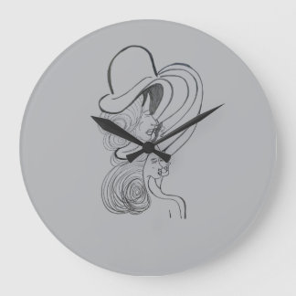 Grande Horloge Ronde Femmes mystérieuses d'élégance et de sophisticatio