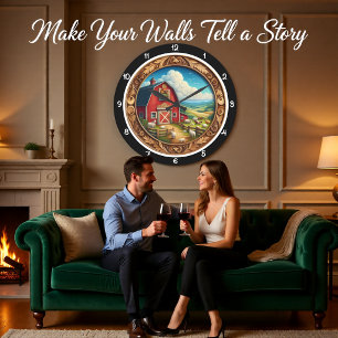 Grande Horloge Ronde Ferme patrimoniale Red Barn