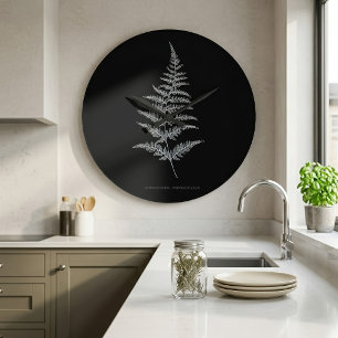 Grande Horloge Ronde Fern - Gymnogramma Chrysophylla. Effet de rayons X