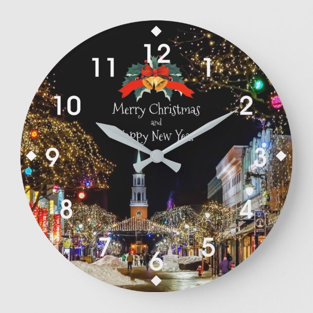 Grande Horloge Ronde Fête de Noël (Recto)
