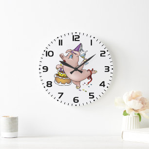 Grande Horloge Ronde Fête de porc