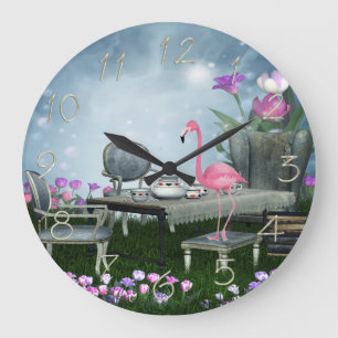 Grande Horloge Ronde Fête du Flamingo tea
