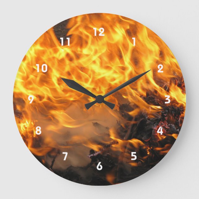 Grande Horloge Ronde Feu brûlant (Recto)