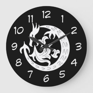 Grande Horloge Ronde Feu de dragon