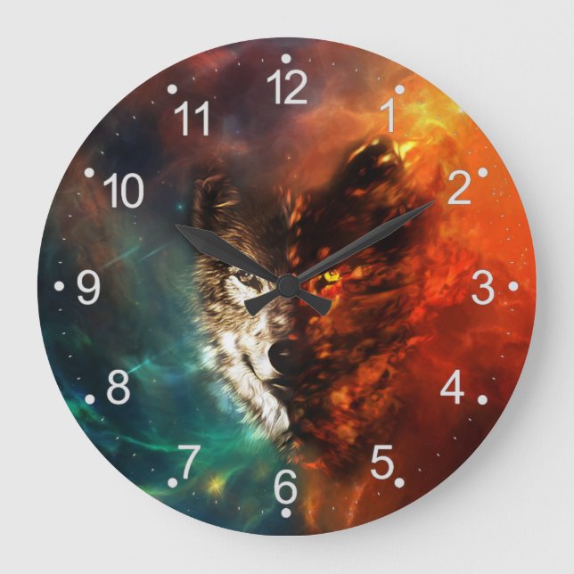 Grande Horloge Ronde Feu de loup et glace (Recto)