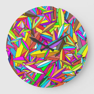 Grande Horloge Ronde Feuilles par le konyukhov d'ilya (c)