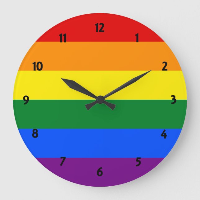 Grande Horloge Ronde Fierté arc-en-ciel (Recto)