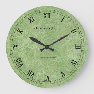 Grande Horloge Ronde Finition fausse de stuc Marmorino