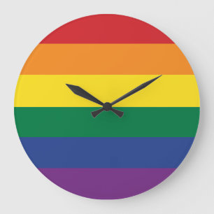 Grande Horloge Ronde Flag de Rainbow