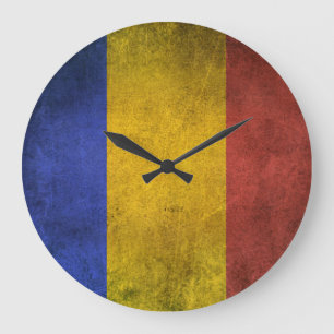 Grande Horloge Ronde Flag de Romanie