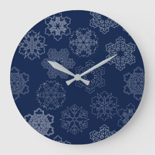 Grande Horloge Ronde Flèche de neige