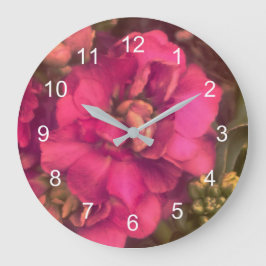 Grande Horloge Ronde Fleur de passion rose chaud