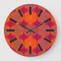 Fleur de vie - motif de timbre - rose orange