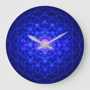 Grande Horloge Ronde Fleur d'horloge de la vie