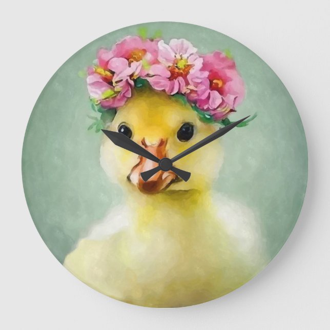 Grande Horloge Ronde Fleur Ducky (Recto)