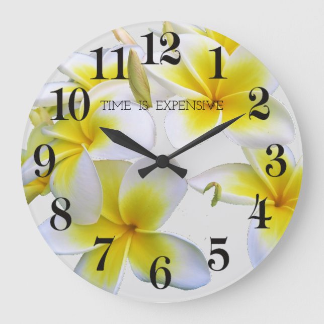 Grande Horloge Ronde Fleur jaune (Recto)