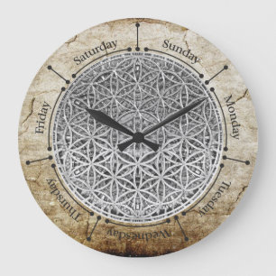 Grande Horloge Ronde FLEURS DE VIE - Médaille d'argent