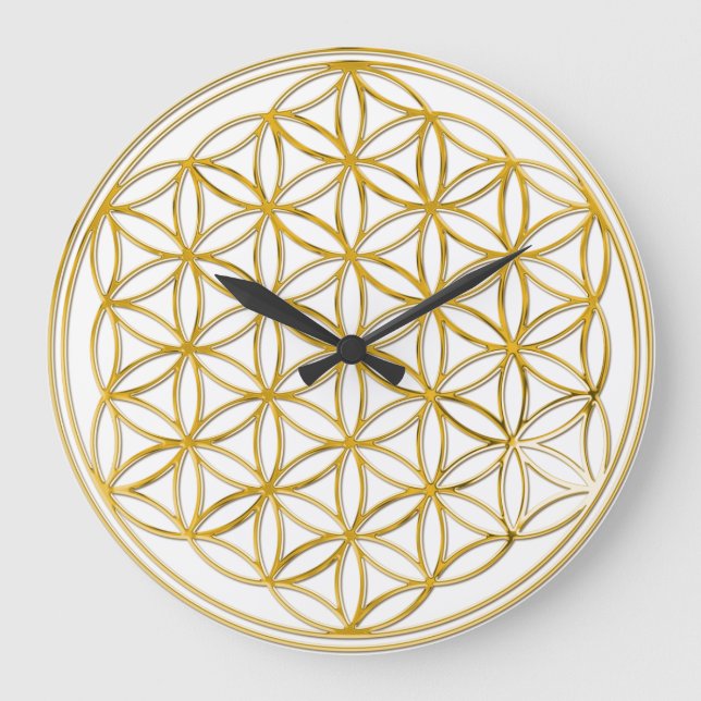 Grande Horloge Ronde FLEURS DE VIE - or (Recto)