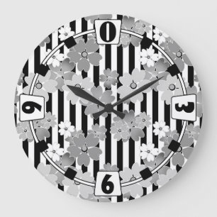 Grande Horloge Ronde Floral