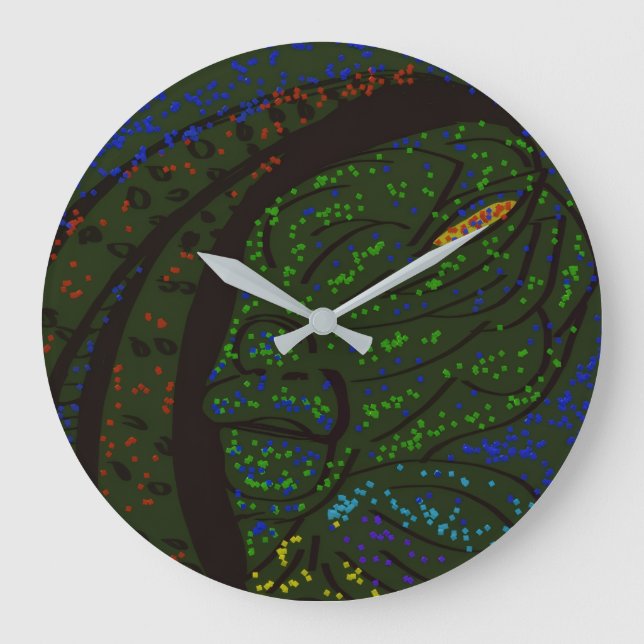 Grande Horloge Ronde Floral Sea Monster  (Recto)