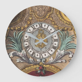 Grande Horloge Ronde Floral Vintage Old Clock Decor