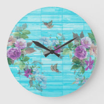 Flore Chic Shabby De Style vintage Sur Bleu